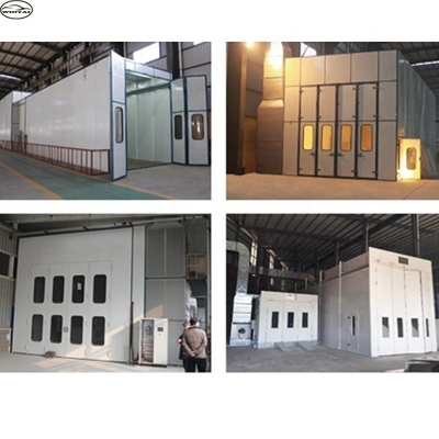 Cabina de aerosoles de automóviles industriales de 220 V con filtro de suelo de fibra de vidrio y ventilador de escape