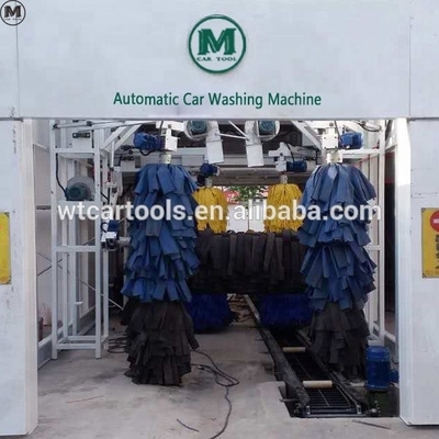 Sistemas de lavado de coches automatizados de tipo túnel de acero inoxidable con 9 cepillos