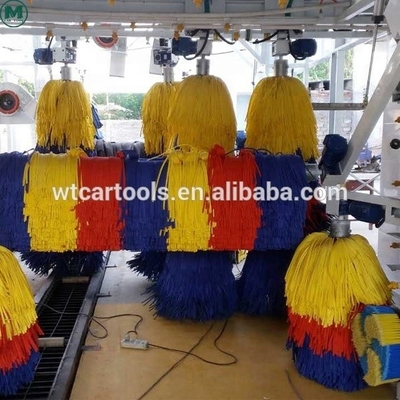 Sistemas de lavado de coches automatizados de tipo túnel de acero inoxidable con 9 cepillos