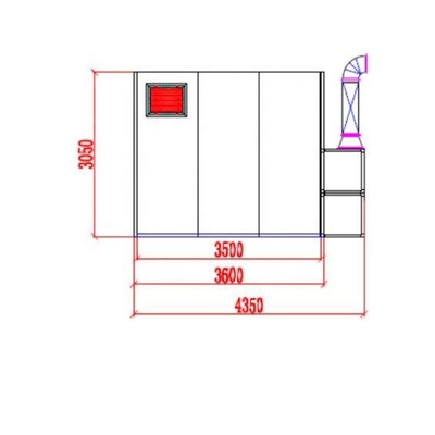 220V 1 frase de pintura de automóviles de metal 3.05m de altura con 8 PC sistema de iluminación
