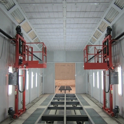 Camión de combustión diesel Spray Booth 220V 39KW con luz LED y ventiladores de 11KW