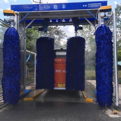 Máquina de limpieza automática de autobuses de baranda azul Tamaño 2150 * 5750 * 5355mm personalizable