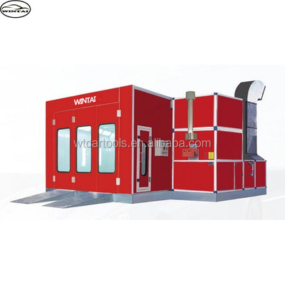 Ventilador de escape de aire de tipo europeo y sistema de iluminación LED instalado en una cabina de pintura de automóviles
