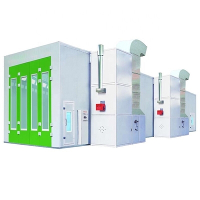 Cuarto de pintura de camiones Bus Spray Booth con 2 conjuntos de ventiladores de admisión de 11KW y fuente de calefacción de GLP