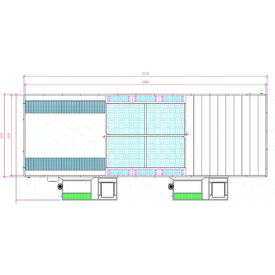 39KW CE aprobado horno de booth de pulverización industrial para el autobús de camión sala de pintura 15000mm
