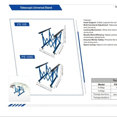 Estantes de pintura plegables para puertas de automóviles estructura compacta y fácil instalación
