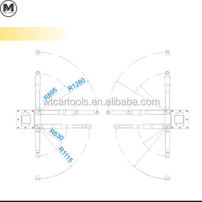 5000KGS 380v 2 Post Car Hoist doble cilindro hidráulico para minibuses SUV