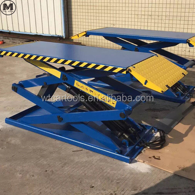 61"/1550mm longitud de plataforma 3 toneladas elevador de automóvil portátil con doble cilindro