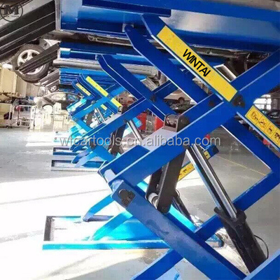 61"/1550mm longitud de plataforma 3 toneladas elevador de automóvil portátil con doble cilindro