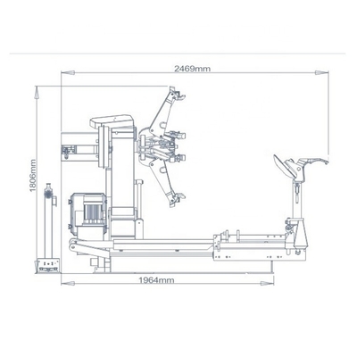 Diámetro de 2300 mm Cambio de neumáticos de camión 3 kW Potencia del motor 380V 60HZ