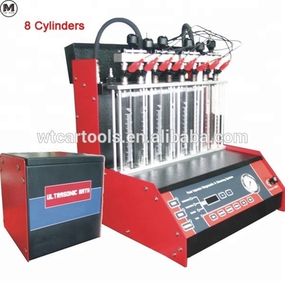 8 cilindros probador de inyector y máquina de limpieza 4L volumen del tanque de líquido de prueba