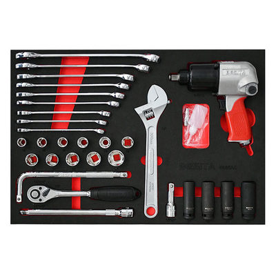 Besita 6685S 66pcs juego de herramientas carrito 4 cajones conveniente para el mantenimiento de neumáticos