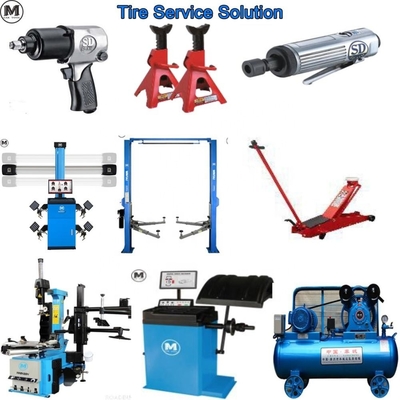 Equipo de taller de neumáticos W-1.0/8 con compresor de aire de 10 HP y jack de 12T
