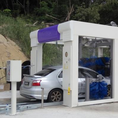 Siete cepillos Máquina automática de lavado de automóviles Máquina de lavado de automóviles de alta presión Sistema de control PLC Sistemas automatizados de lavado de automóviles