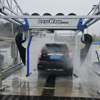 Equipo de lavado de automóviles sin contacto de un solo brazo con 6 secadores y 8m Lx5mm Tamaño del carril Sistema automático de recuperación de agua de lavado de automóviles sin contacto