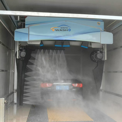 Equipo de lavado de automóviles sin contacto de un solo brazo con 6 secadores y 8m Lx5mm Tamaño del carril Sistema automático de recuperación de agua de lavado de automóviles sin contacto