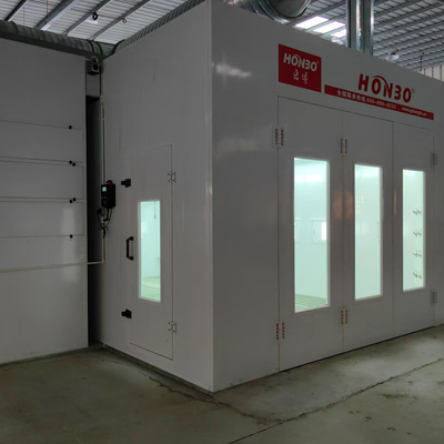 Cabina de pintura de automóviles automática con aprobación CE y ventilador de tipo europeo