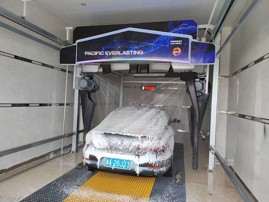 6 Secadores de aire Máquina de lavado de autos automática sin contacto Servicio las 24 horas Sistema de lavado de autos con rodillo totalmente automático de 100-130 bares