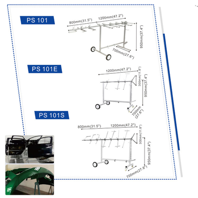 Bastidor de pintura de coches utilizado en cabinas de pintura para talleres de carrocería.
