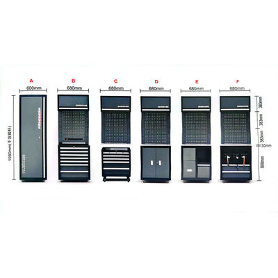 Gabinete de herramientas combinado para mantenimiento automotriz