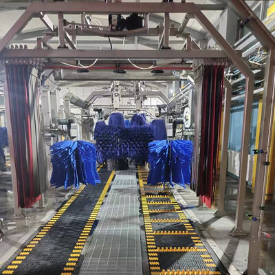 Lavar cuatro coches simultáneamente Lavadora automática de coches Sistema automático de lavado de coches tipo túnel con 14 cepillos