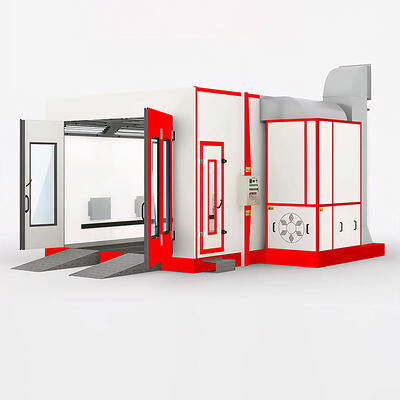 Cabina de pulverización de vehículos con sistema de calefacción diésel, entrada de 110/220 V y panel de control digital para condiciones óptimas de pintura