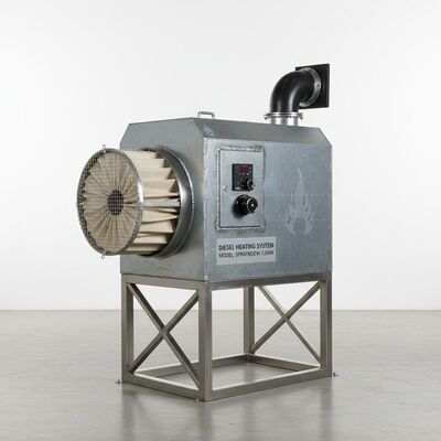 Cabina de pintura de coche con sistema de calefacción diésel, filtro de admisión tipo bolsa y estructura de acero de 300 mm