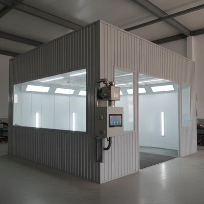 Cabina de pintura automotriz de estructura de acero de 300 mm con quemador diésel G10 y panel de control digital