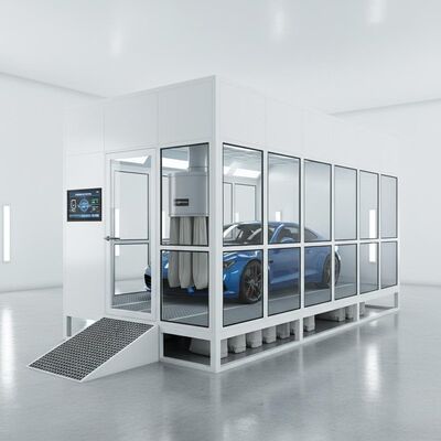 Cabina de aerosoles para automóviles con panel de control digital de altura del sótano de 300 mm y toma de bolsas de filtro para pintura automotriz