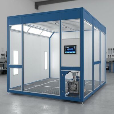 Cabina de pintura para automóviles con quemador diésel G10, panel de control digital y estructura de acero de 300 mm para pintura automotriz