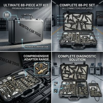 Kit de adaptador ATF de 88 piezas completo Sistema de servicio de fluidos de transmisión con herramientas de diagnóstico